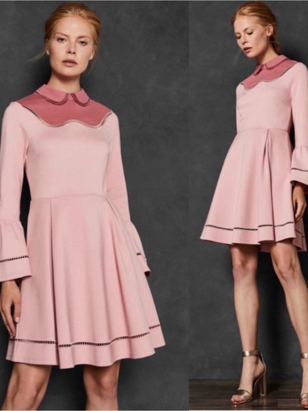 Ted Baker Pippiy Ladder Lace Skater Dress